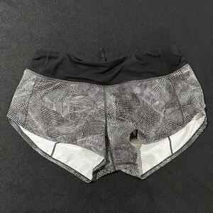 Lululemon Athletica Black and White Speed Up Shorts